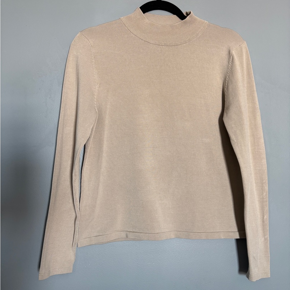Pendleton Mock Neck Silk Blend Sweater Women’s Small Cabincore 90’s Minimalist